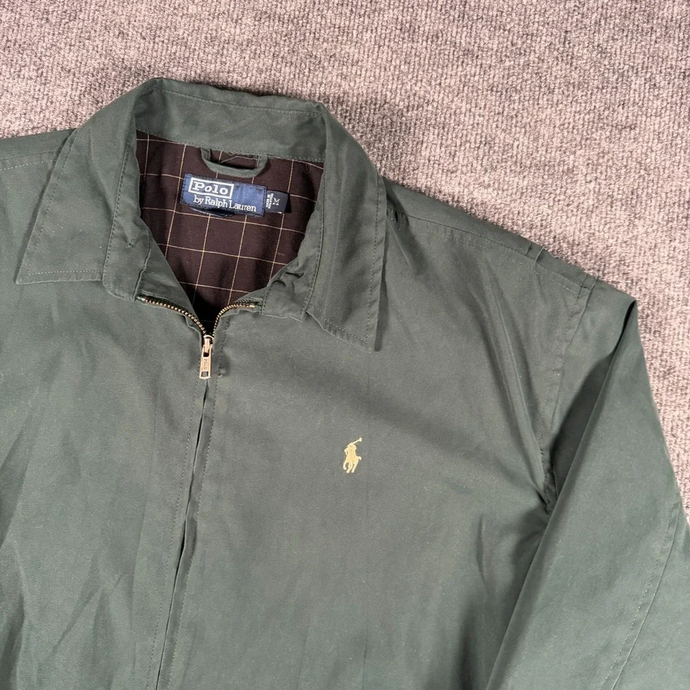 Vintage Polo Ralph Lauren Green Harrington Jacket, Size Medium